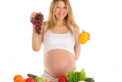 embarazada frutas verduras