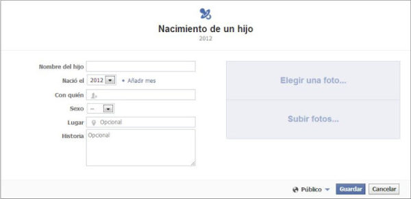 facebook nacimiento hijo